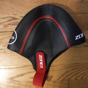 Zone3 Neoprene Cold Water Swim Cap Black Red Size Medium